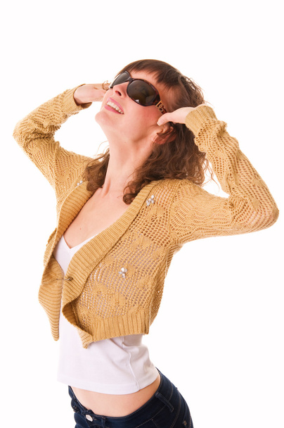 Happy beautiful woman in sunglasses - Foto, Imagem
