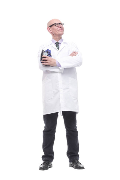 in full growth. competent doctor with a tonometer . - Fotografie, Obrázek