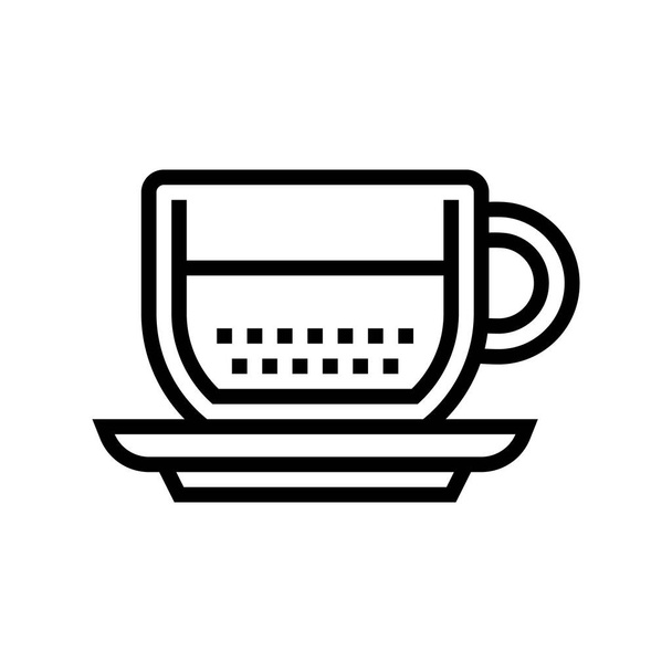 Espresso kahve çizgisi ikon vektör çizimi - Vektör, Görsel