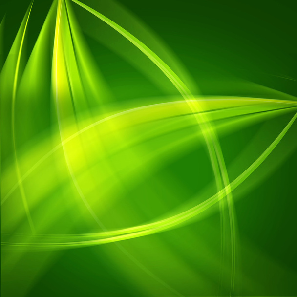 Green wave light abstract background - Photo, Image