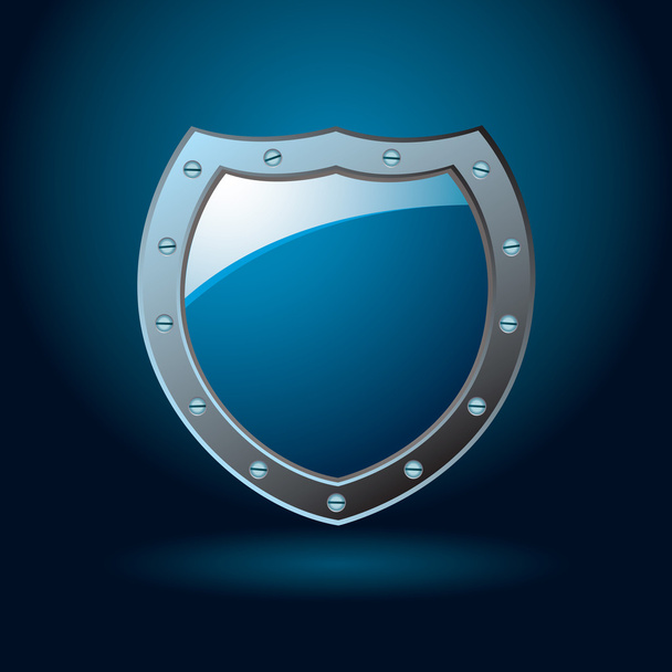 blue shield blank - Vector, Image