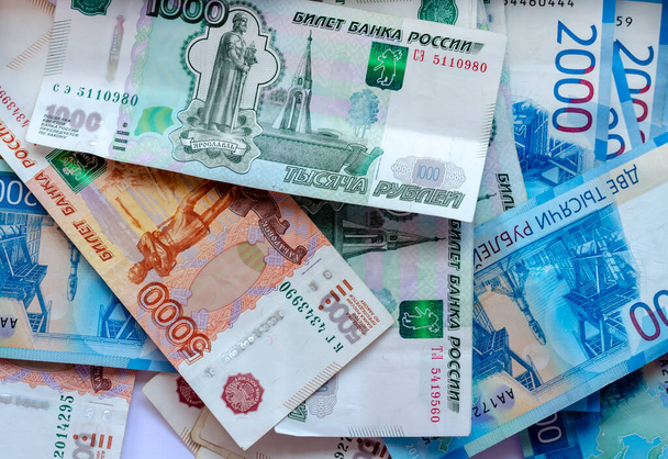 Russian money. The concept of finance, investment, savings and cash. - Fotografie, Obrázek