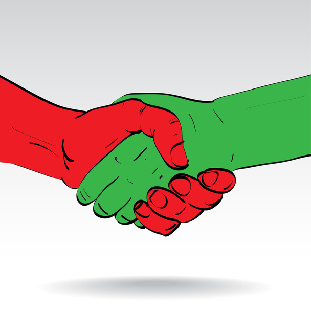 Two shaking hands - Vector, Image