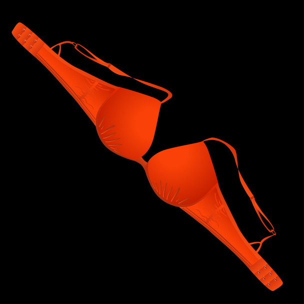 Red bra - Vector, Image