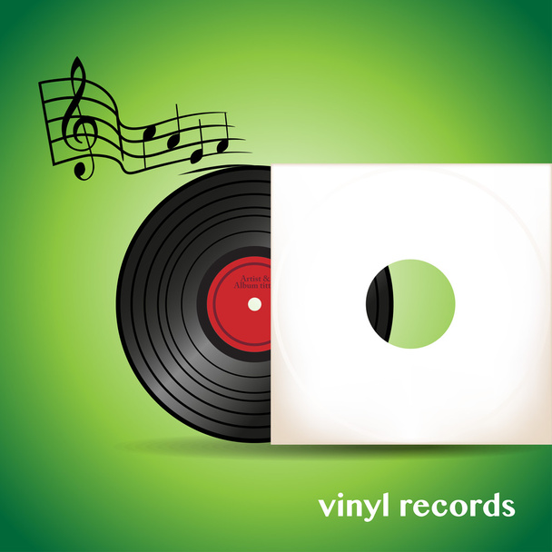 Vinyl record - Vektor, kép