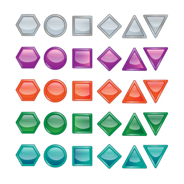 Set of  buttons for game ui vector illustration - Vektori, kuva