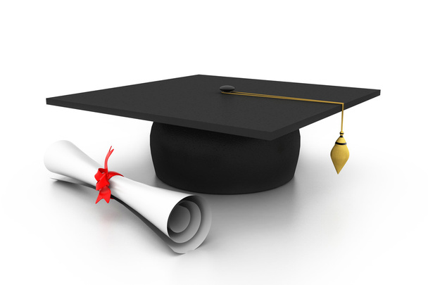 Graduation cap with diploma - Photo, Image