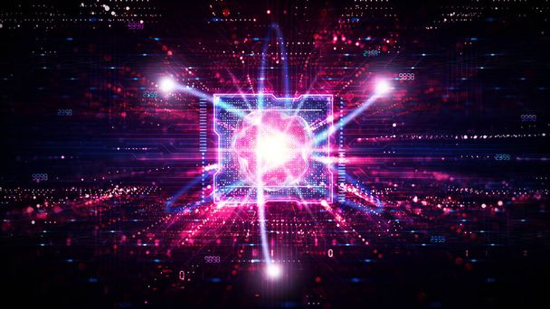 Komputery kwantowe - Najwyższość kwantowa - Superkomputery i superkomputery - Innowacje w informatyce - konceptualna ilustracja technologii - Zdjęcie, obraz