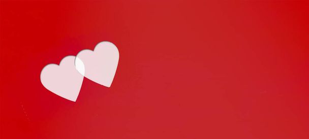 Fond de Saint Valentin avec motif coeur adapté aux cartes de vœux, dépliants, invitation, affiches, brochure, bannières et mariage - Photo, image