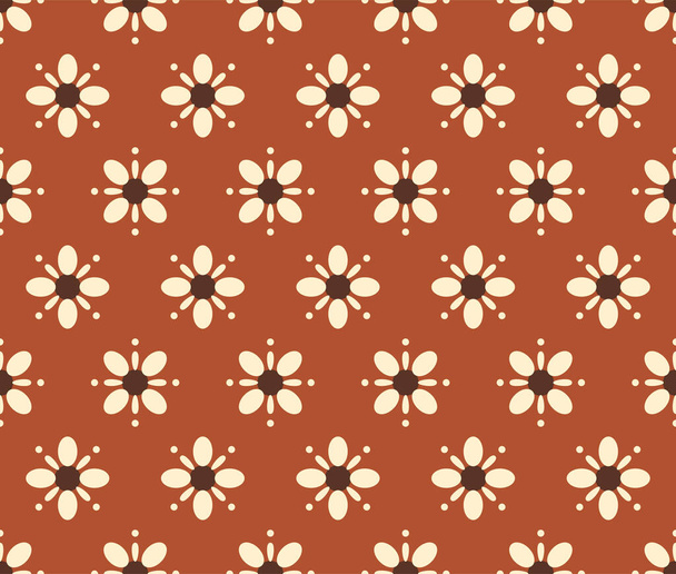 Japanese Star Flower Vector Seamless Pattern - Вектор,изображение