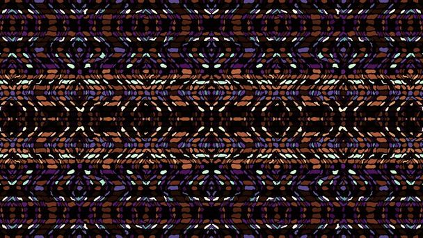 Abstract digital fractal pattern. Abstract ethnic tribal pattern. Horizontal background with aspect ratio 16 : 9 - Photo, Image