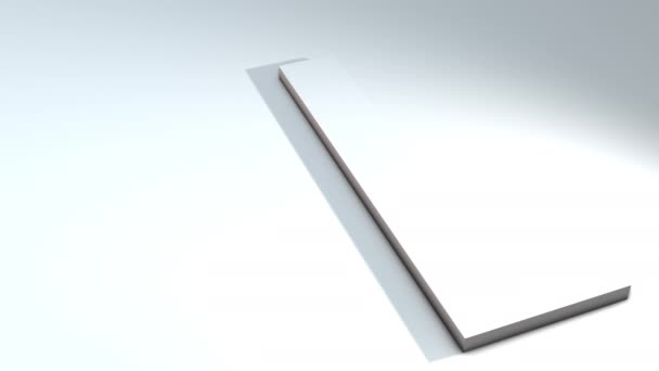 3D animation ενός γράμματος του αλφαβήτου - L - 3d animation μοντέλο σε λευκό φόντο - Πλάνα, βίντεο