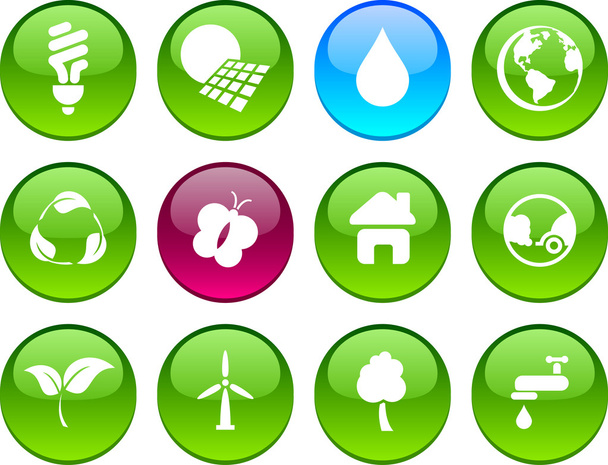 Ecology icons. - Vektor, obrázek