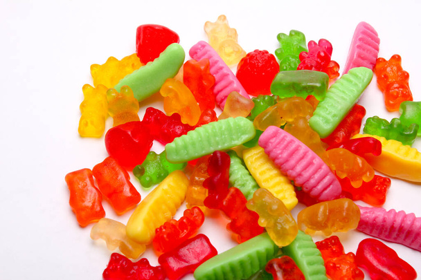 jelly candies isolated on white background - Zdjęcie, obraz