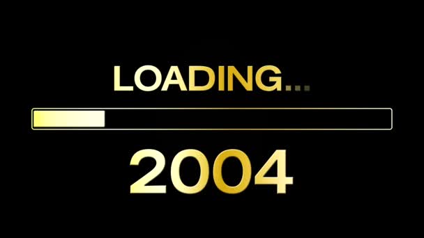 video animation of loading bar in gold with the message loading 2022 over dark background- new year concept - represents the new year 2022. - Footage, Video