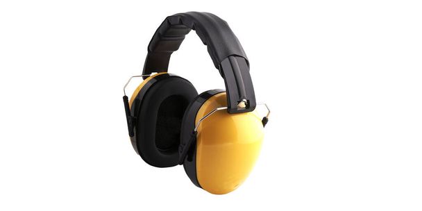 Earmuffs to protect the ears from noise, this Safety Equipment is similar to the headphones used by workers when working in noisy places - Photo, Image