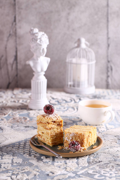 traditional puff cake napoleon dessert - Foto, immagini
