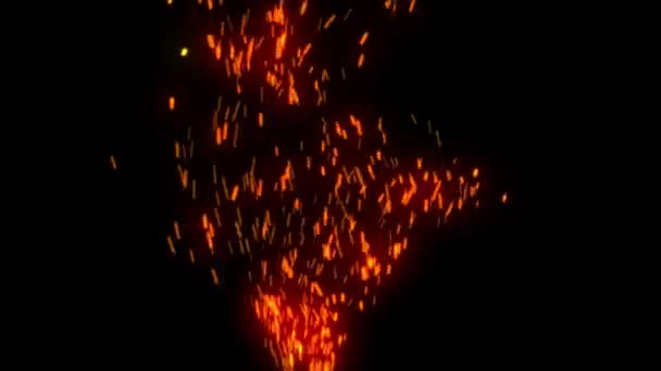 炎と煙のダイナミックな雲の火花 - 映像、動画