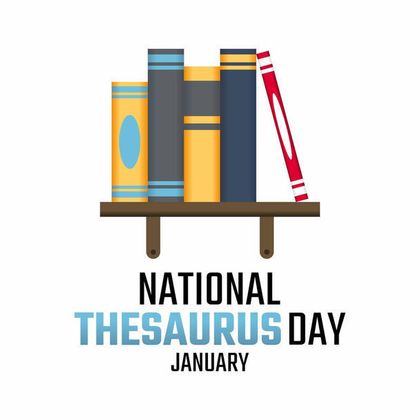 vector graphic of national thesaurus day good for national thesaurus day celebration. flat design. flyer design.flat illustration. - Vector, Image