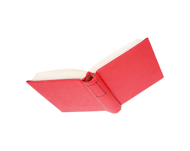 Літаюча червона книга ізольована на білому тлі. Дизайн елемента з відсічним контуром
 - Фото, зображення