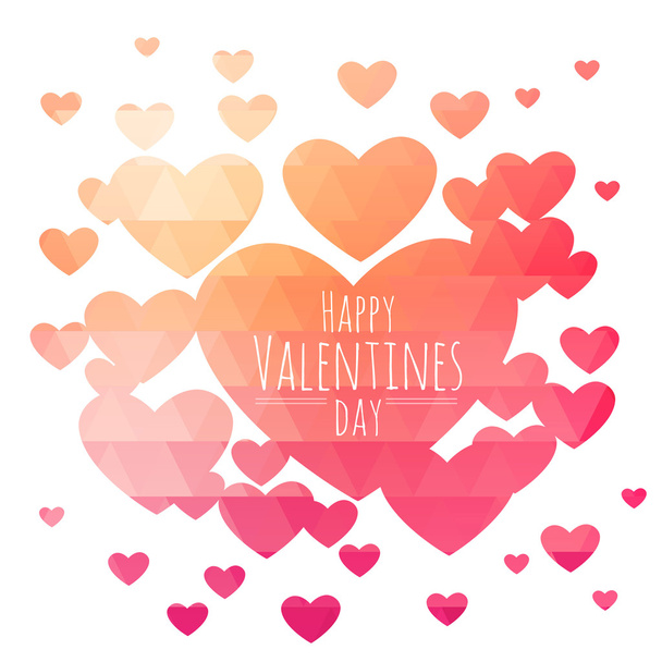 Valentine triangle heart background - Vettoriali, immagini
