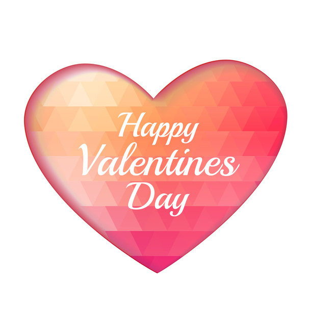 Valentine triangle heart background - Vector, Image