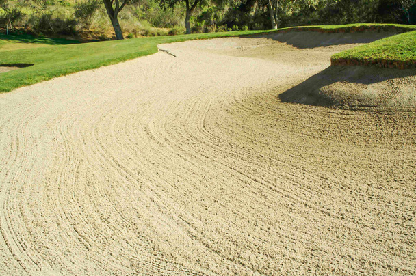 Abstract of Golf Course and Sand Bunker. - Photo, Image