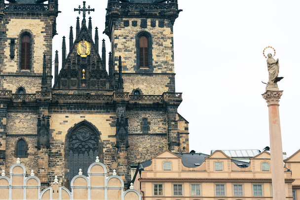 Óváros Prágában, Csehországban. Prágai népszerű turistacélpontok. - Fotó, kép