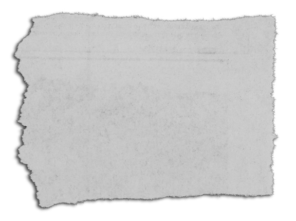 Один кусок рваной бумаги на белом - Фото, изображение