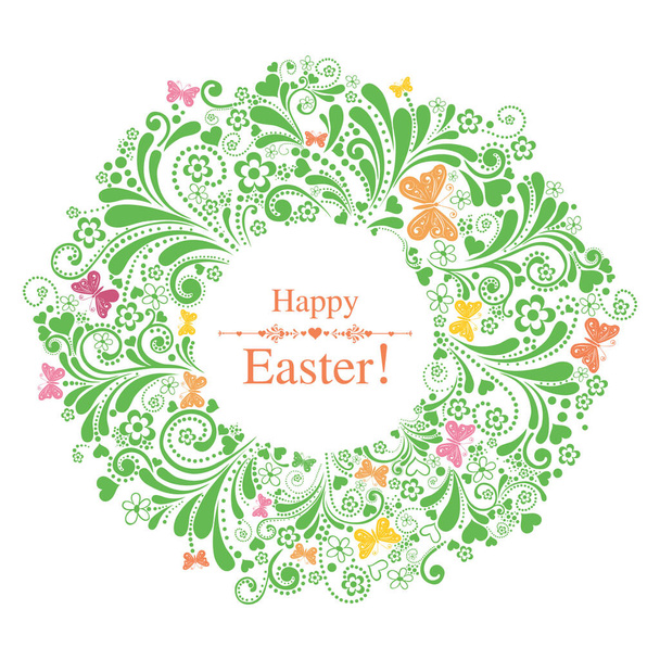 Easter greeting card, vector Illustration - Vector, Imagen