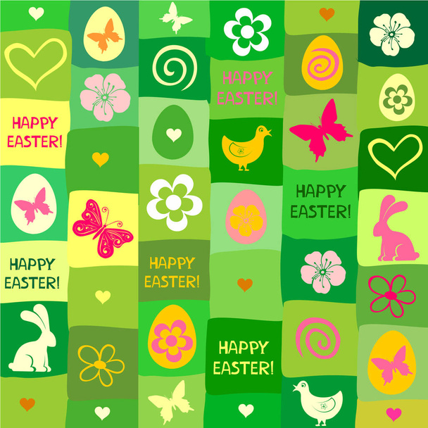 Seamless Easter pattern, vector Illustration - Vector, afbeelding