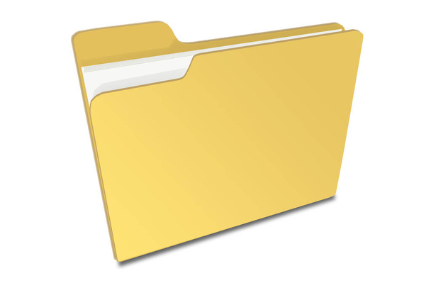  Minimal design, folder of computer 3d illustration - Φωτογραφία, εικόνα