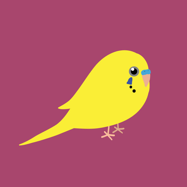 Une illustration d'un jaune vert très mignon. C'est un oiseau mâle.. - Vecteur, image