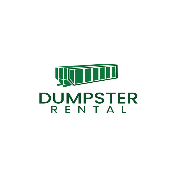 Dumpster logo vector, suitable for environmental, rental, or garbage related. - Vektor, Bild