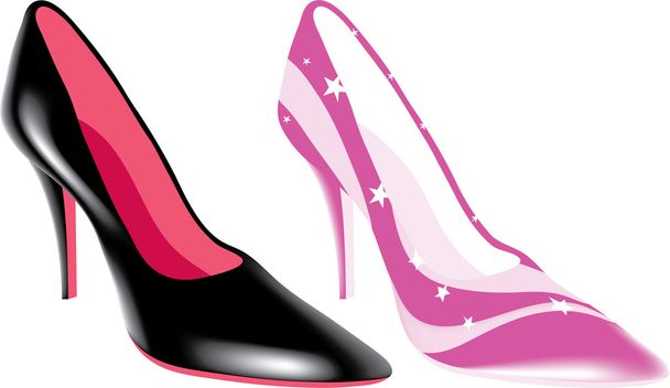 High heel shoes of different colors - Vektor, kép