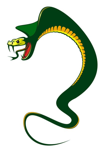 Perigo cobra verde
 - Vetor, Imagem