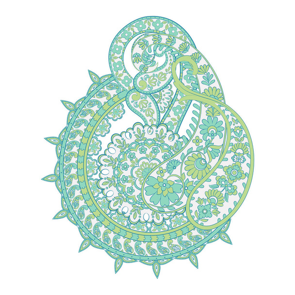 Paisley Damask ornament. Isolated Vector illustration - Διάνυσμα, εικόνα