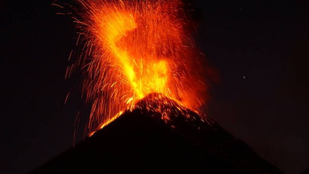volcano erupting, Volcan de Fuego Guatemala - Photo, Image