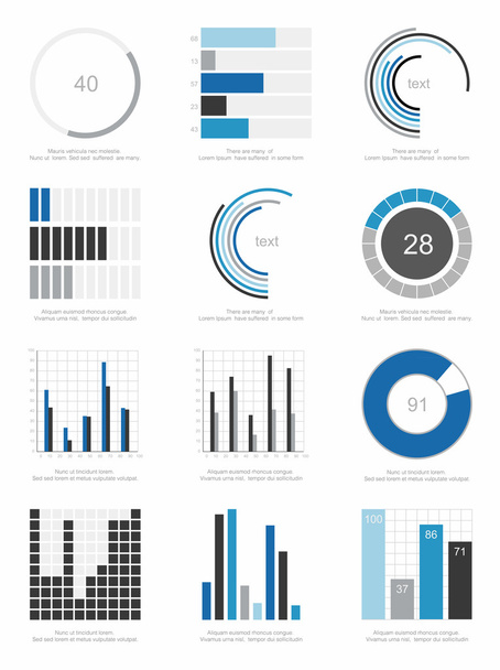 set of infographics elements - Vektori, kuva