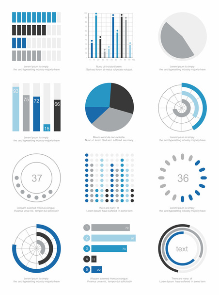 Infografikai elemek készlete - Vektor, kép