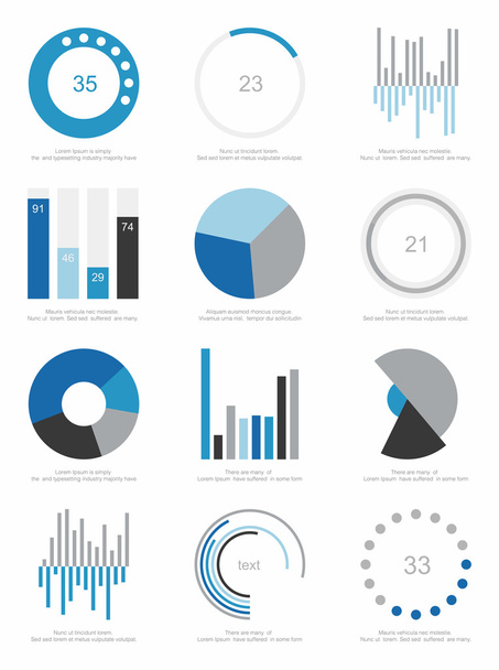set of infographics elements - Vector, afbeelding