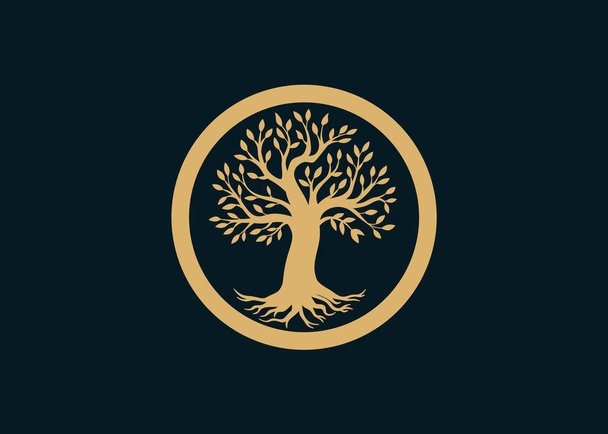 Árbol. Logo del árbol. Árbol con hojas. - Foto, Imagen