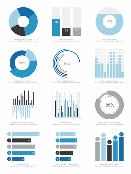 set of infographics elements - Vettoriali, immagini