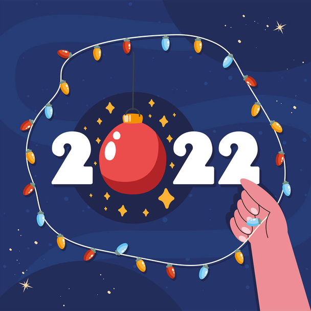 žárovky a 2022 rok - Vektor, obrázek