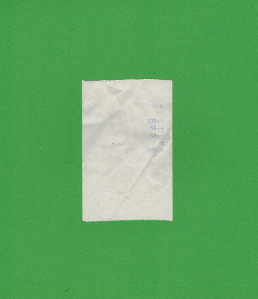 factura o recibo aislado sobre fondo verde
 - Foto, imagen
