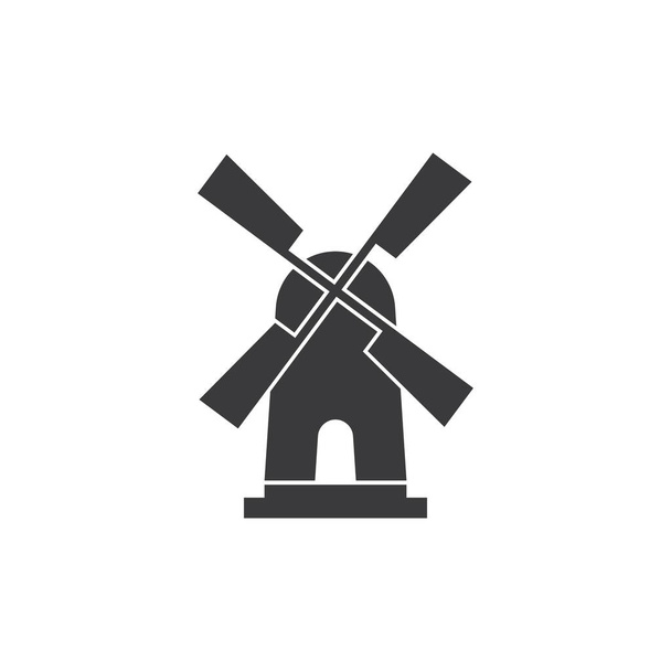Windmill logo vector flat design template - Vector, Image
