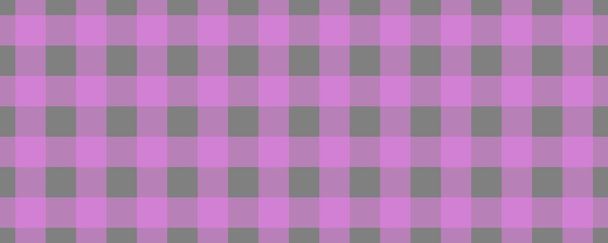 Banner, plaid pattern. Grey on Violet color. Tablecloth pattern. Texture. Seamless classic pattern background. - Photo, Image