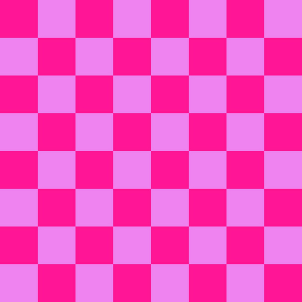 Checkerboard 8 par 8. Couleurs violette et rose foncé du damier. Chessboard, texture damier. Modèle de carrés. Contexte. Texture répétable. - Photo, image