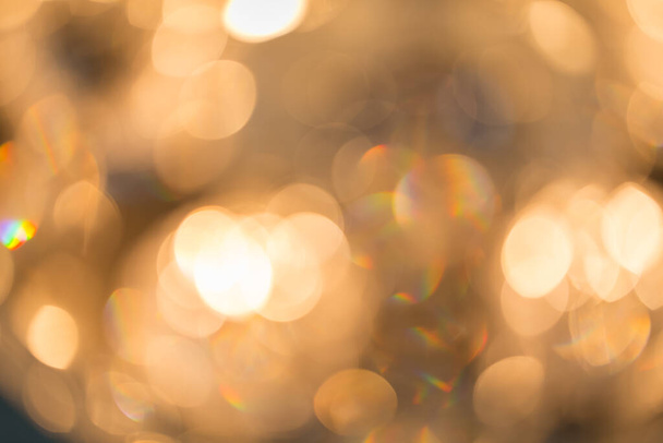 Blur of golden luxury bokeh background - Foto, Imagem