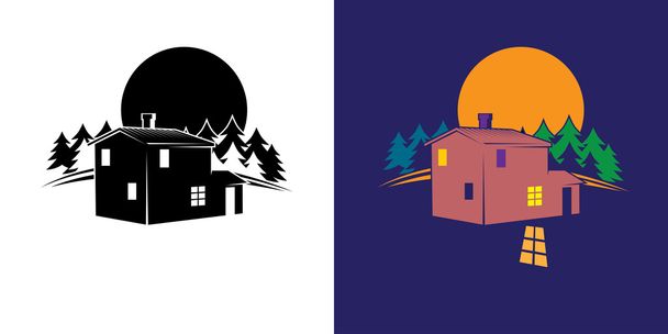 forest house - Vector, Image